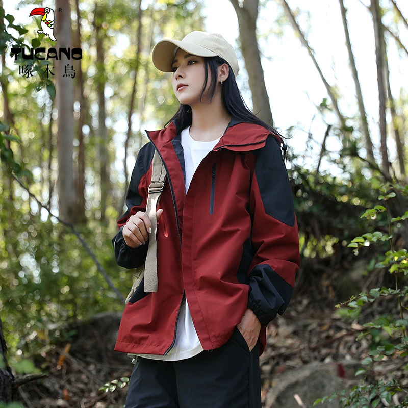 啄木鸟正品新款高端登山服外套男网红户外冲锋衣女款爆款2025新款