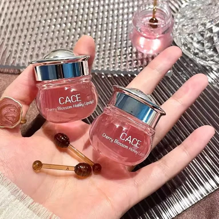 嘟嘟唇樱花蜂蜜润唇膏女淡化唇纹防干裂滋润补水保湿有色伪素颜