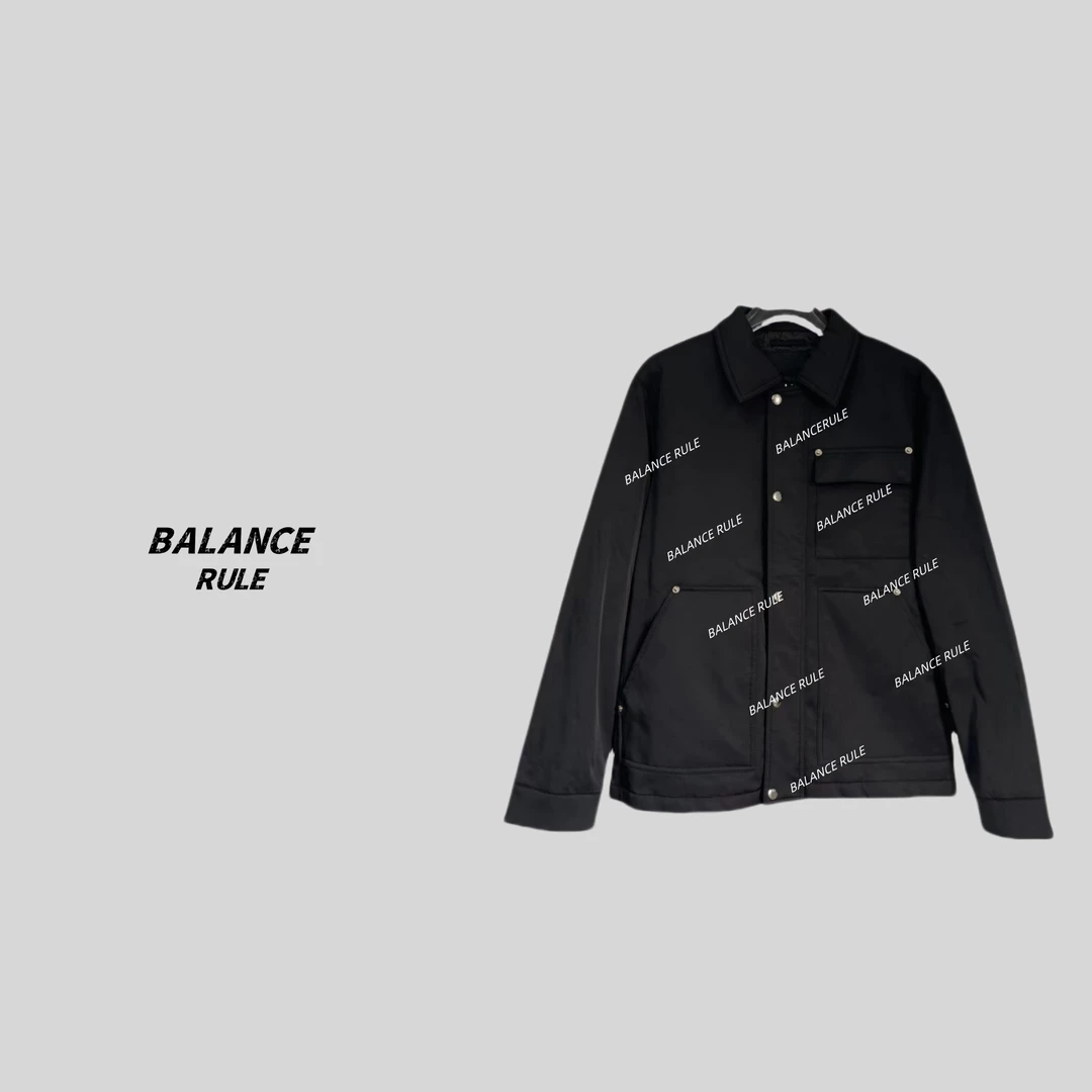 秋冬按扣三口袋夹克外套 BALANCE RULE-【平衡规则】