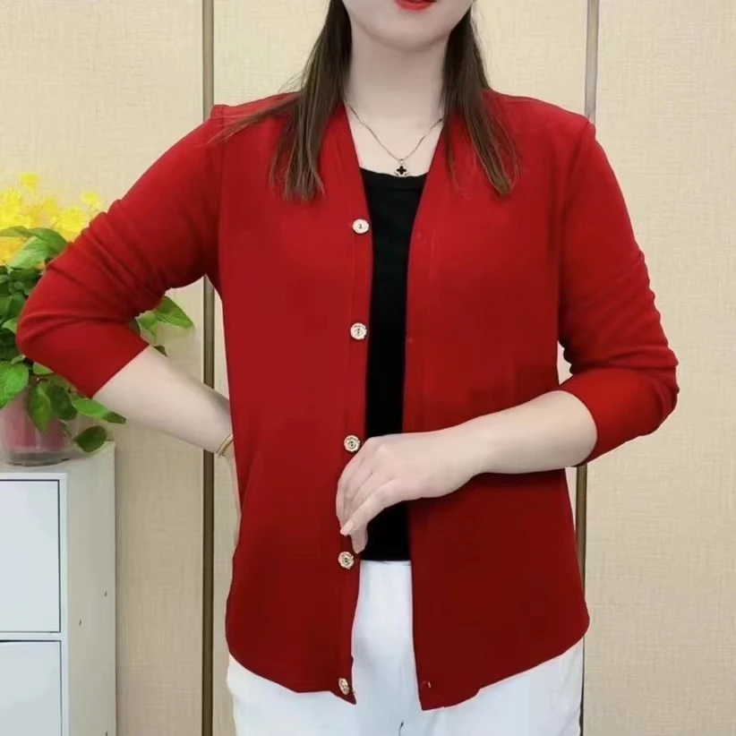 2024春季时尚百搭开衫多色外套小衫长袖女