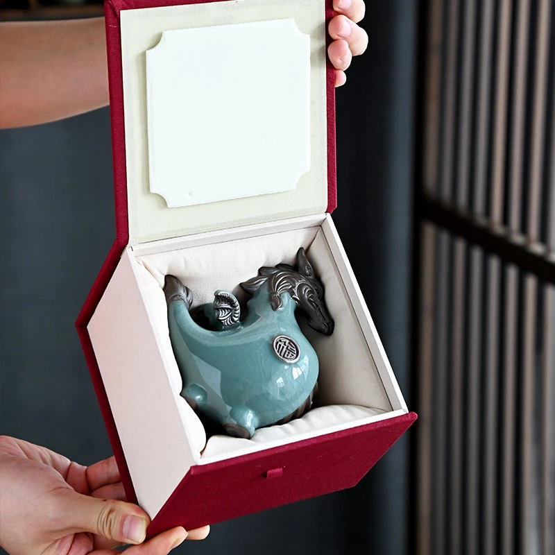 创意龙摆件陶瓷招财吉祥物客厅玄关酒柜装饰品办公桌面生肖龙摆设