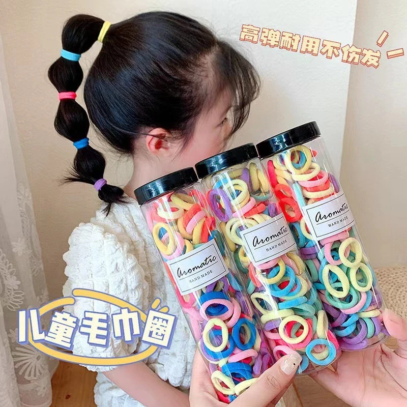 彩色小皮筋儿童小女孩发绳糖果色不伤发宝宝小圈皮筋高弹力发圈