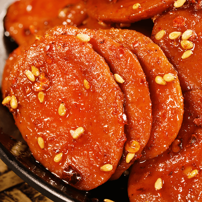 素捆鸡面筋制品香辣纯素面筋卷柔韧弹牙辣味休闲小吃零食