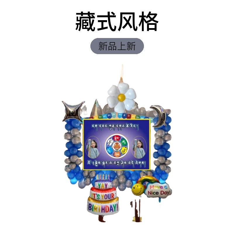 藏式生日用具(通用:名字+周岁或百日+照片)一体化的吉祥版。温暖