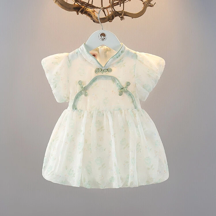 女童夏季汉服连衣裙洋气婴儿公主裙1超仙纱裙3女宝宝夏装复古裙子