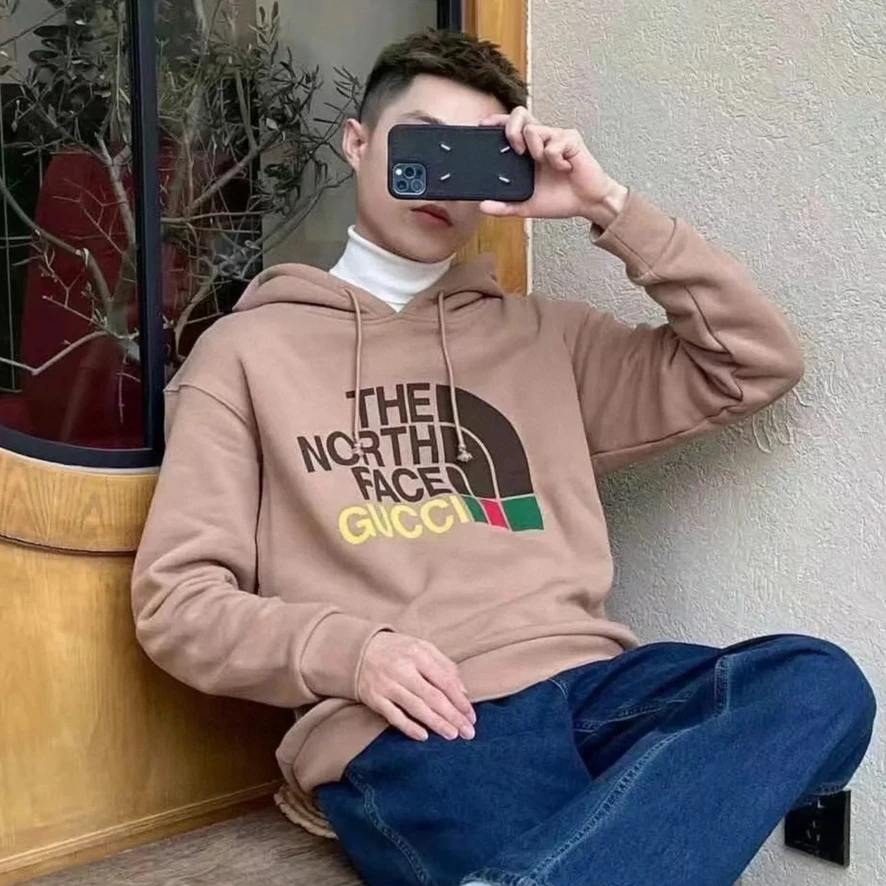 全新未使用 GUCCI/古驰 男女同款北面联名款卫衣