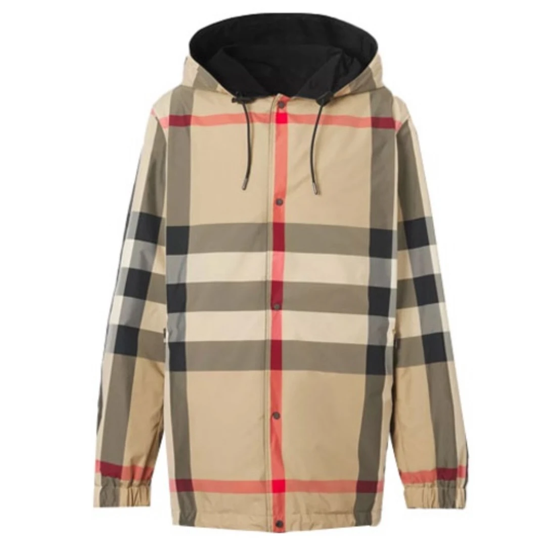 未使用 BURBERRY/博柏利 双面穿经典格纹连帽夹克