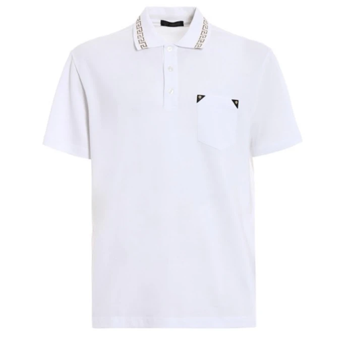 未使用 VERSACE/范思哲 男士polo衫白色休闲运动短袖T恤
