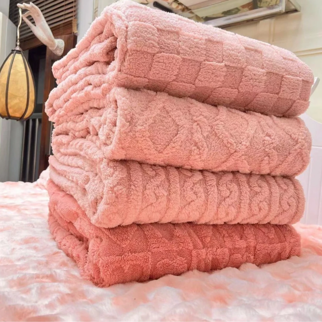 双人【特惠1麻花毛毯】双人加厚提花毛毯麻花180feb26th