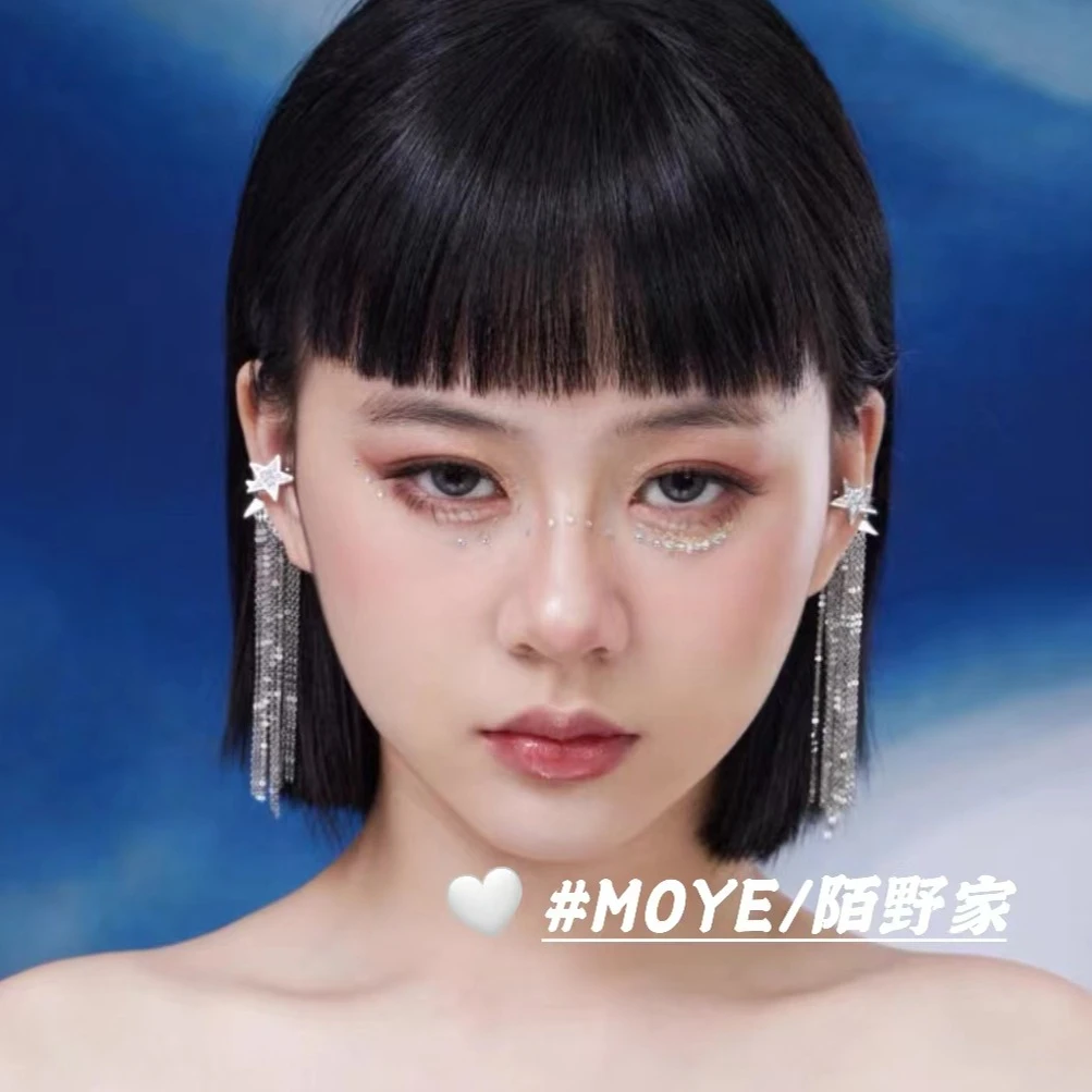 MOYE/陌野耳骨夹“流星”yyds爆闪星星流苏耳骨夹女小众设计ins风