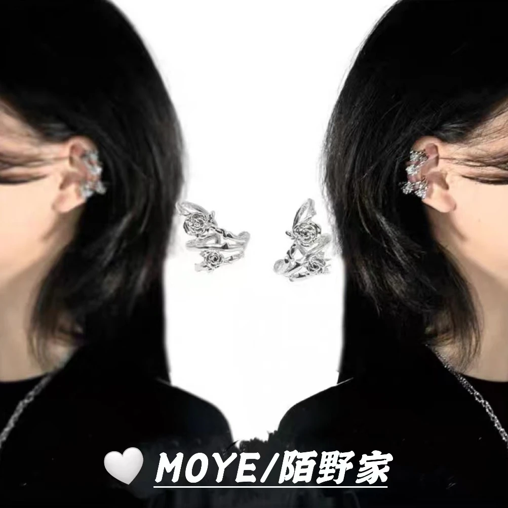 MOYE/陌野耳骨夹“玫瑰札记”荆棘玫瑰耳骨夹女小众设计ins风my05
