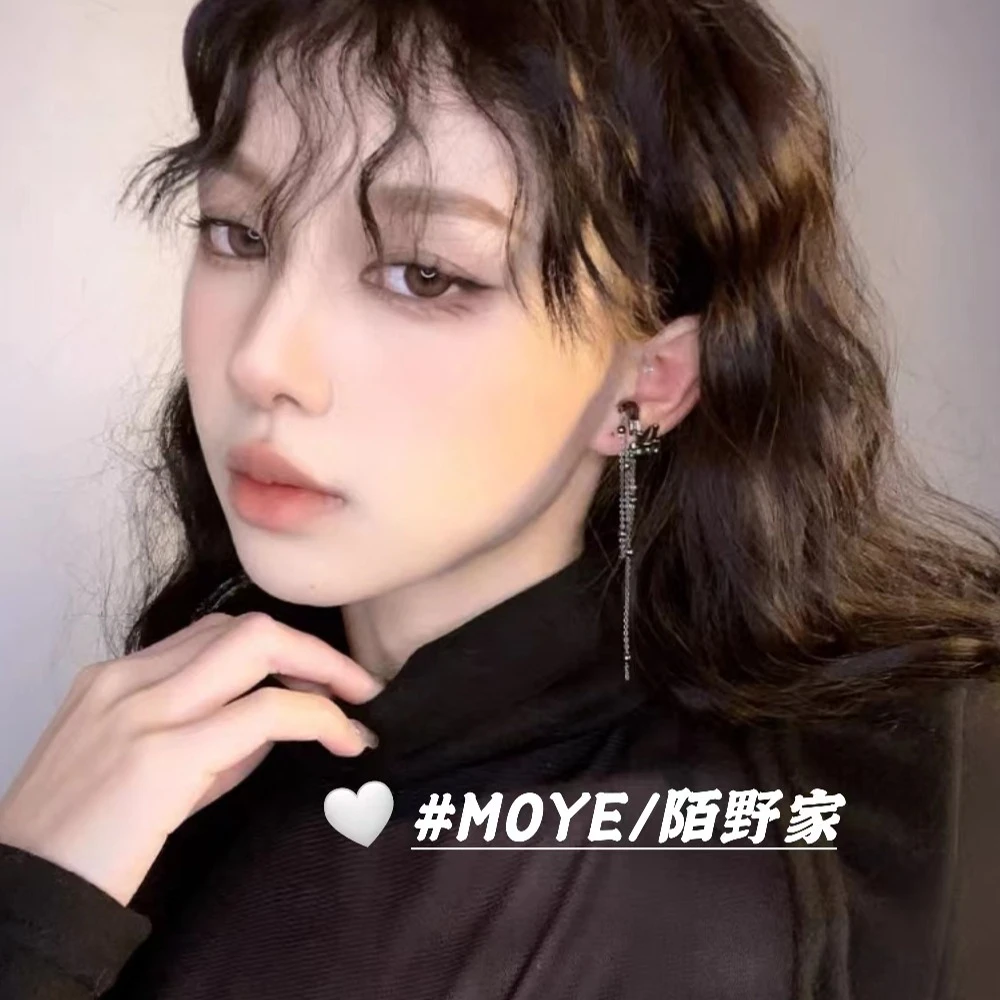 MOYE/陌野耳骨夹“竹叶青”超酷绿色竹叶耳骨夹小众设计ins风中性