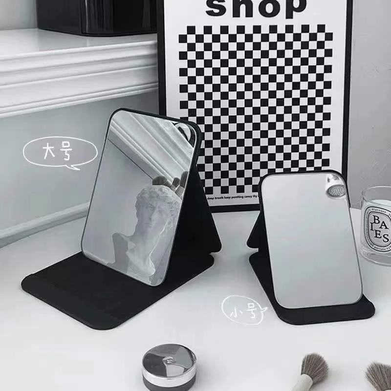 镜子折叠女学生化妆可立家用台式教室随身便携宿舍高清桌面梳妆镜