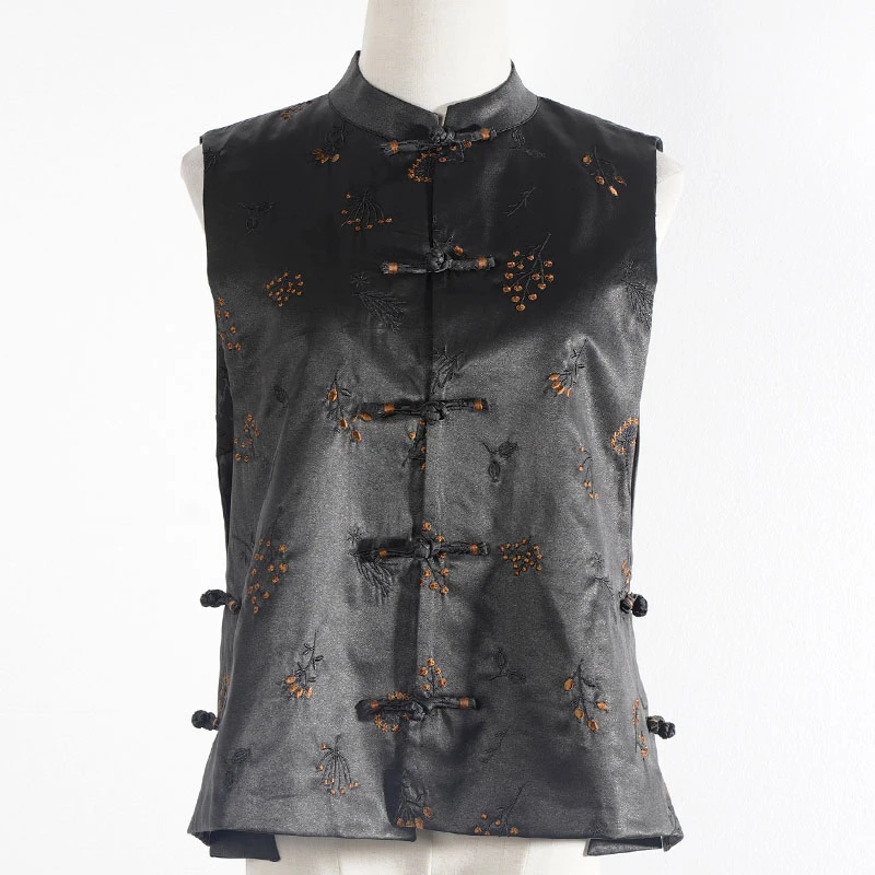 【暗雅】Y216香云纱两面穿马甲