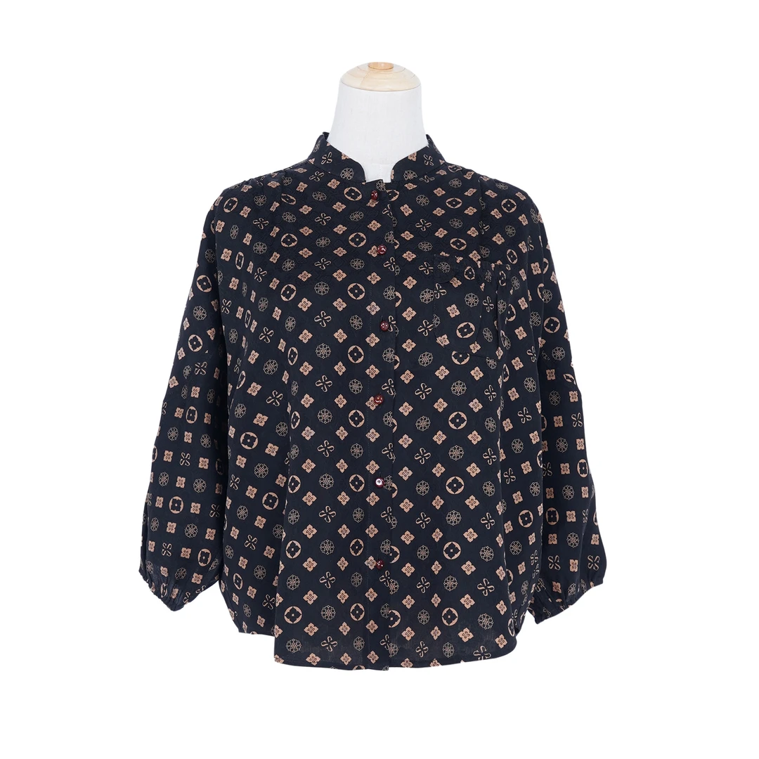 [迎昔]FY1290705香云纱长袖衬衣