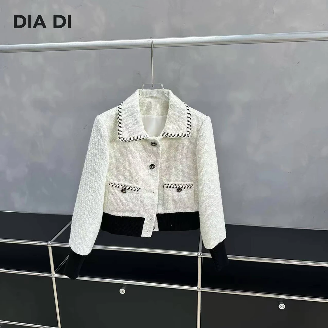 黑白麻绳香风短外套 D0814
