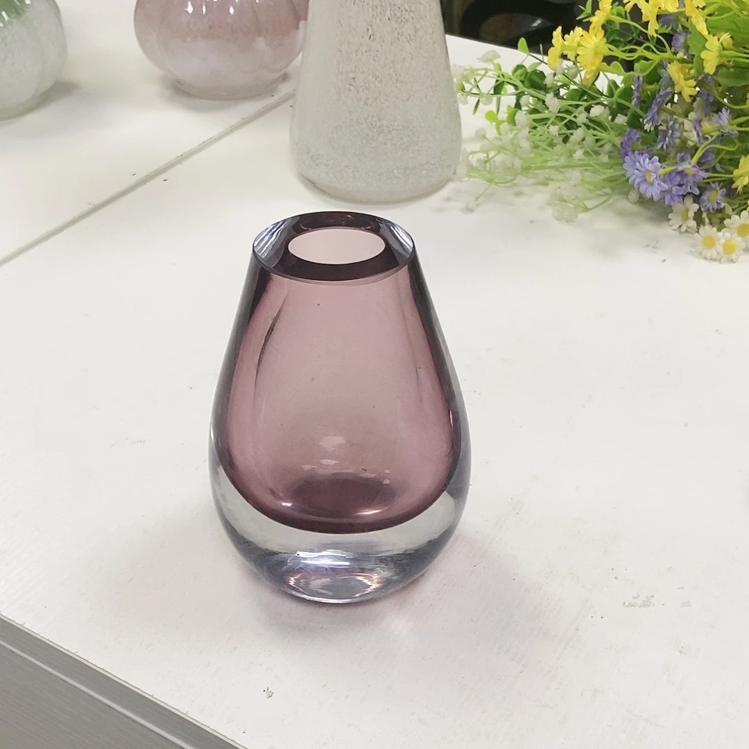 阿*紫色琉璃花瓶摆件家居设计15