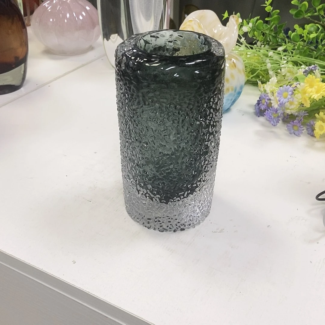 灰色琉璃颗粒花瓶摆件家居设计20花瓶