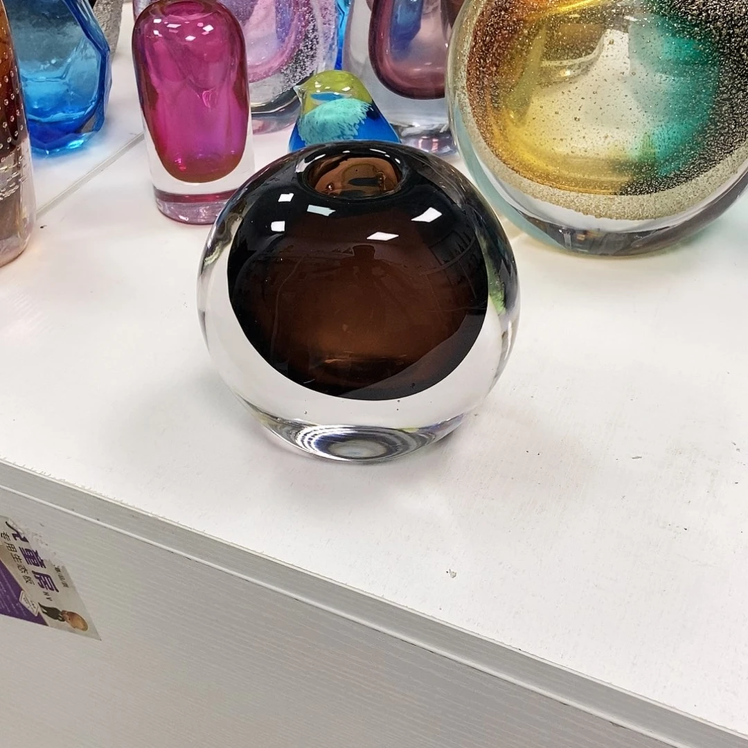棕色琉璃花瓶摆件家居设计13