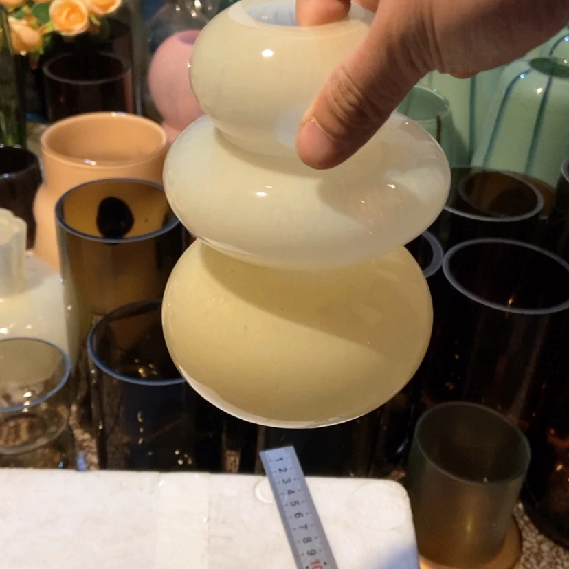 【闪购商品】奶油玻璃器皿花瓶玻璃