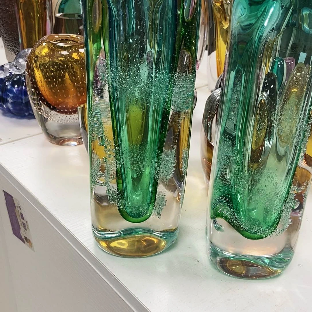 问*绿色琉璃花瓶摆件家居设计30