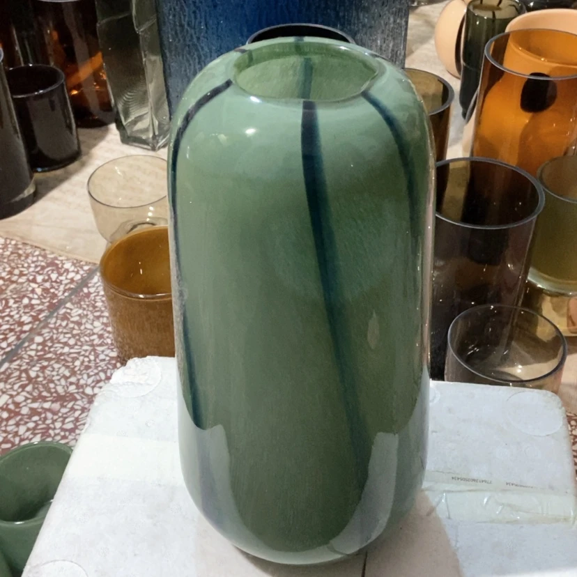 【闪购商品】蓝色绿色玻璃花瓶