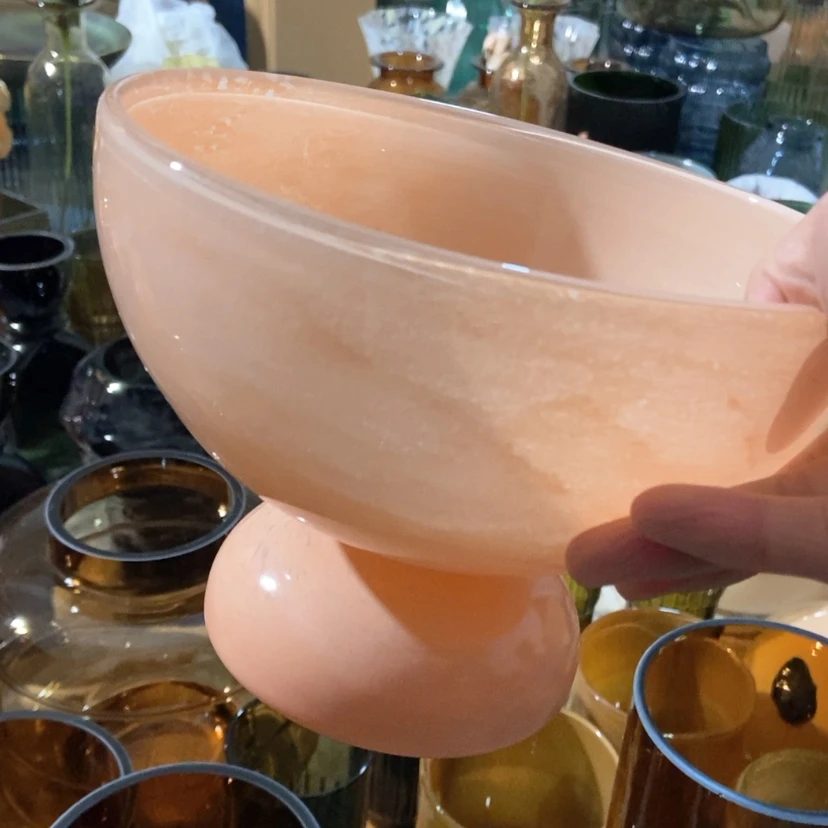【闪购商品】肉橘果盘玻璃花瓶玻璃