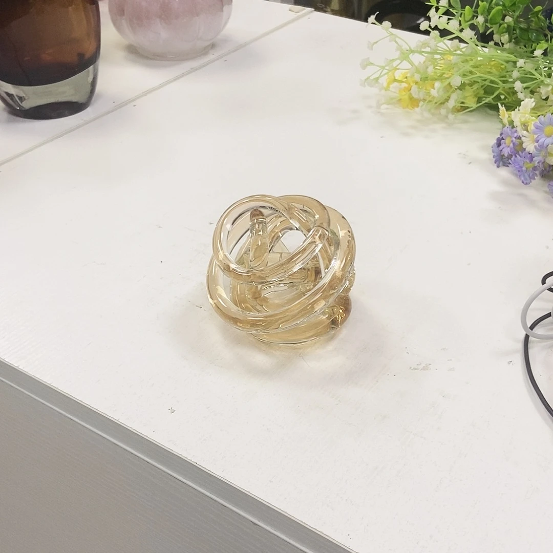 香槟麻团花瓶摆件家居10花瓶