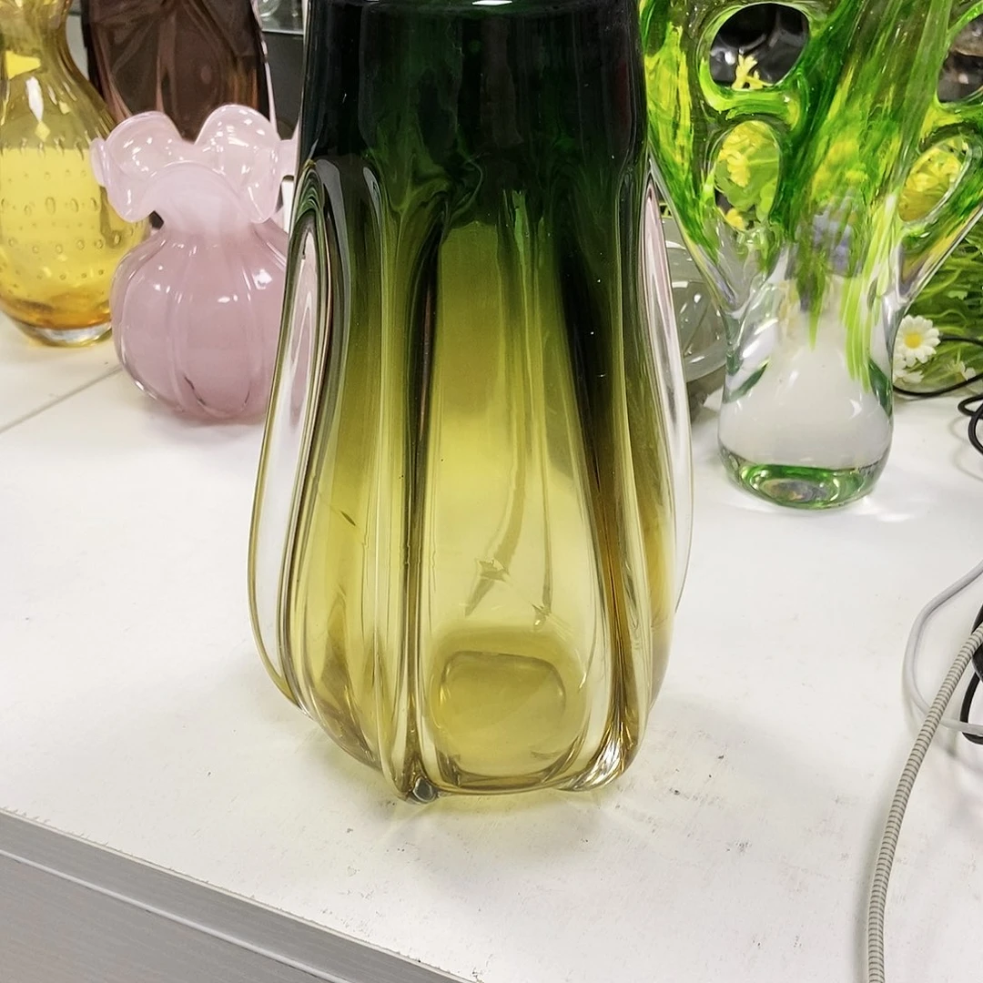 琉璃杨桃花瓶摆件家居高26