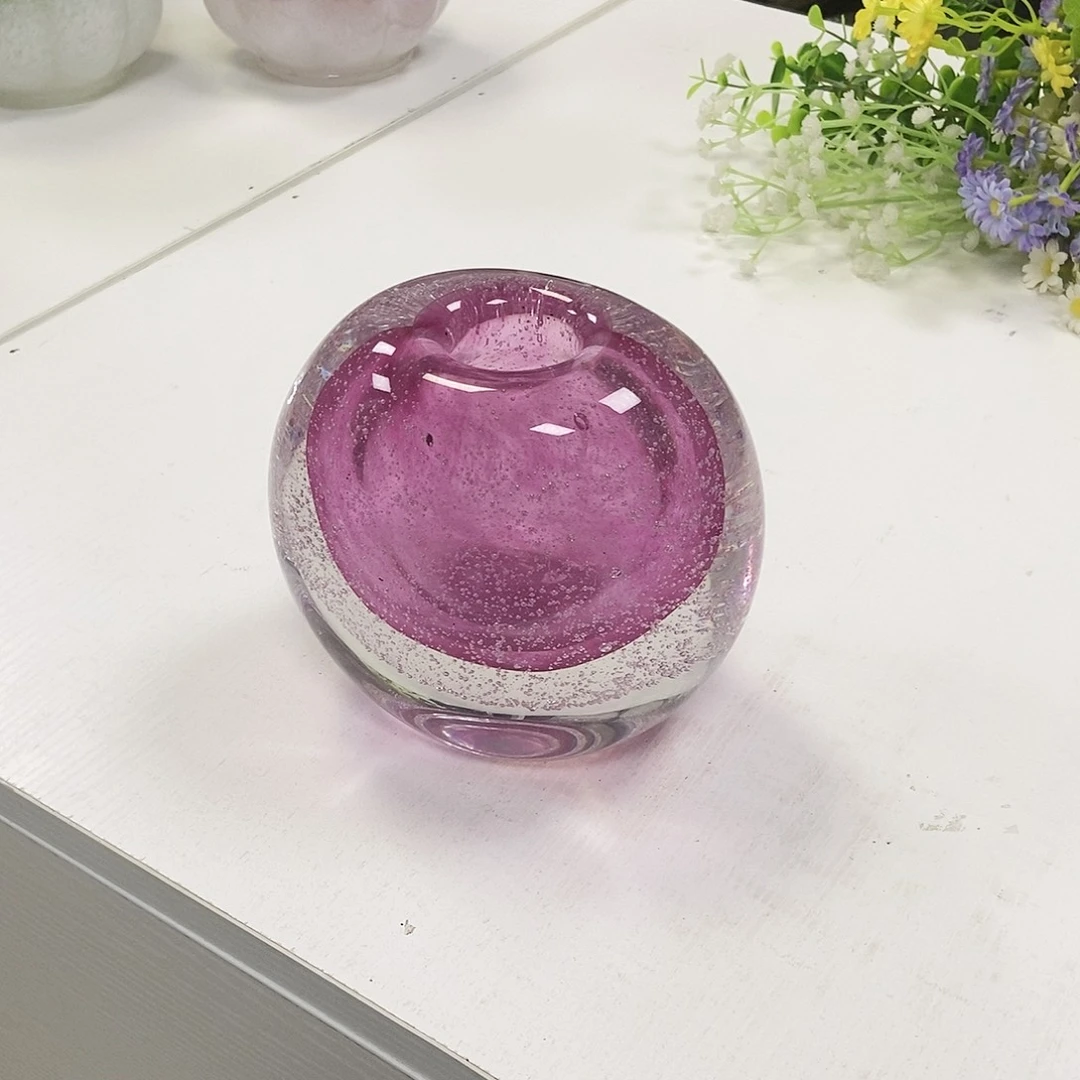 金红琉璃花瓶摆件家居用品13