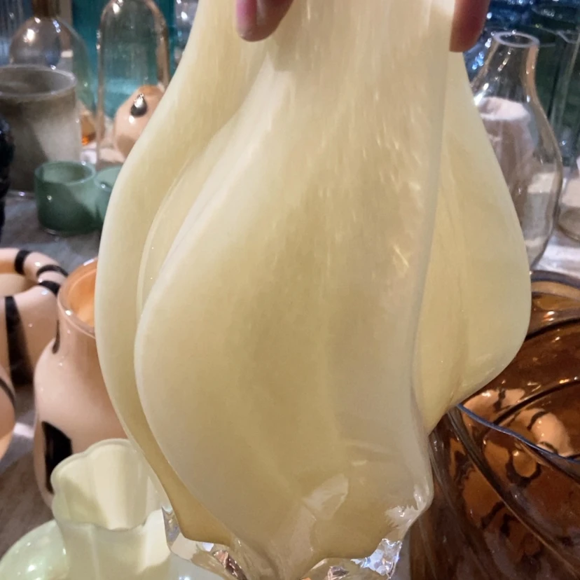 【闪购商品】奶油玻璃花瓶摆件家居