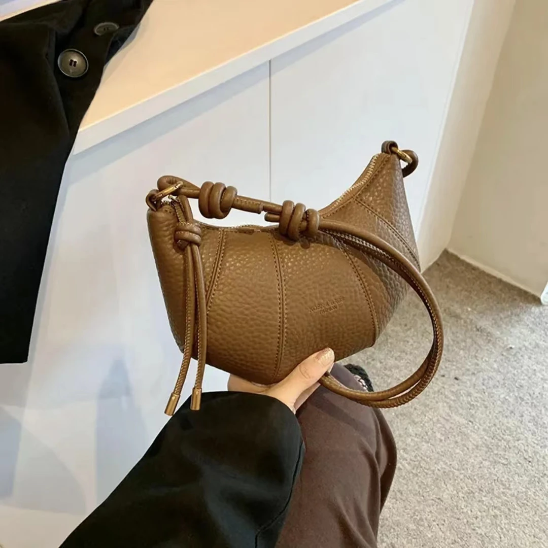 新款轻奢百搭高级感气质时尚斜挎女士包7200棕