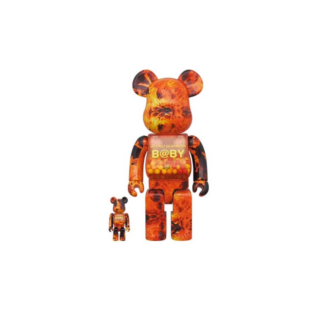 Bearbrick 积木熊 火焰千秋 400%+100%
