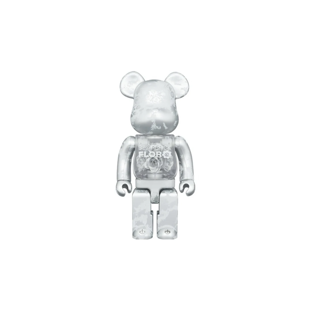 Bearbrick 积木熊 银玫瑰 400%