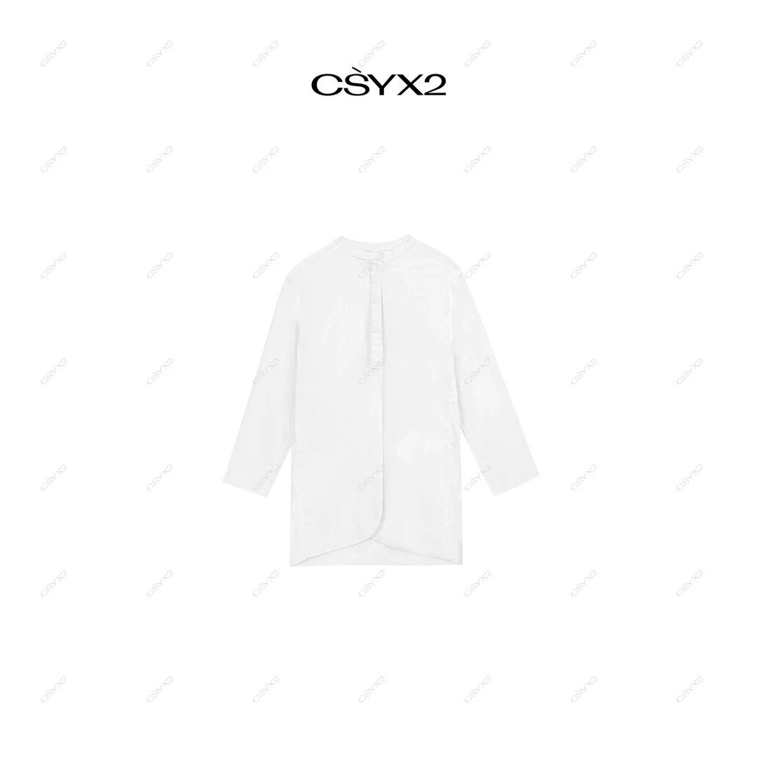 CsyX2-2025S/S夏季新款分叉前摆定制大阔型衬衣SZA0908