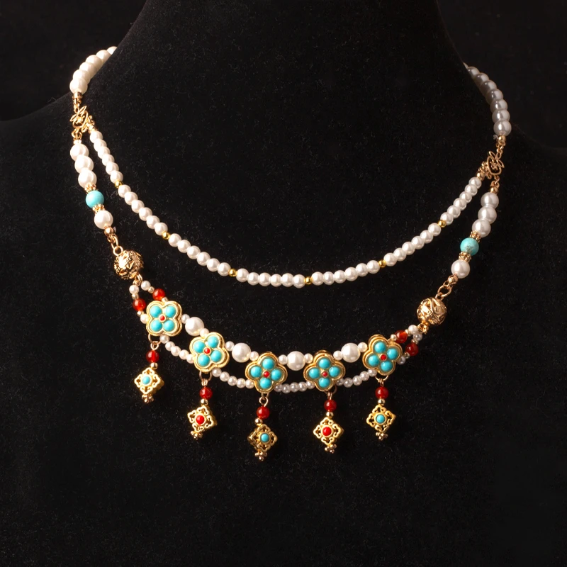 臻品璎珞司司原创簪子复古古风金色新娘流苏民族风明制