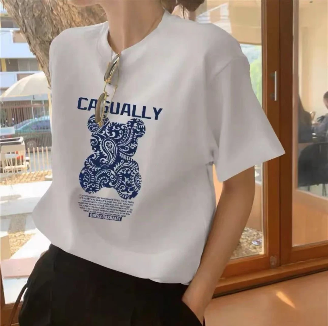 【宠粉福利】夏季新款短袖纯棉休闲上衣男女同款圆领印花T恤