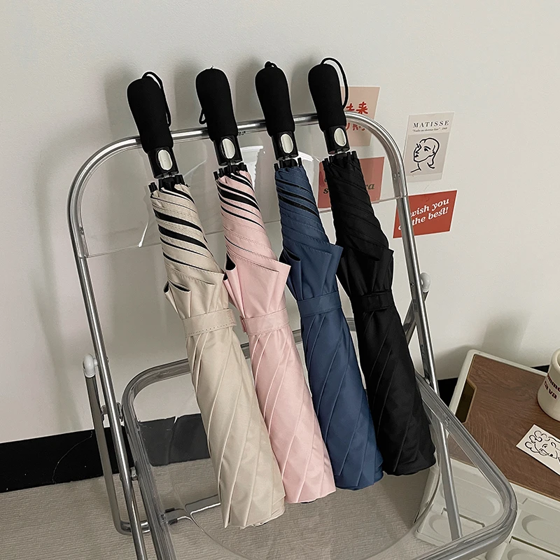 飞恋大号黑胶男创意两用二折伞批发潮流高尔夫伞印logo自动晴雨伞