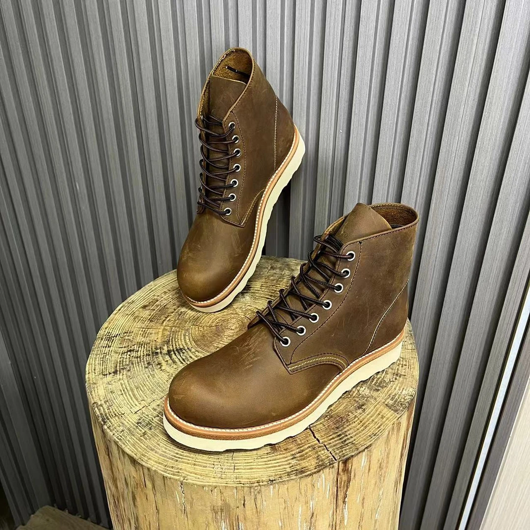 【华仔严选】新款男鞋固特异工艺工装靴美式风工装鞋2411427