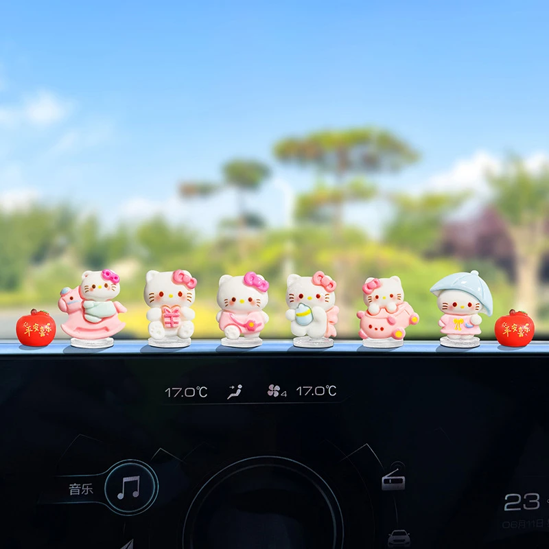 可爱凯蒂猫KT猫车载摆件汽车电动车小摆件车内饰品汽车中控台装饰