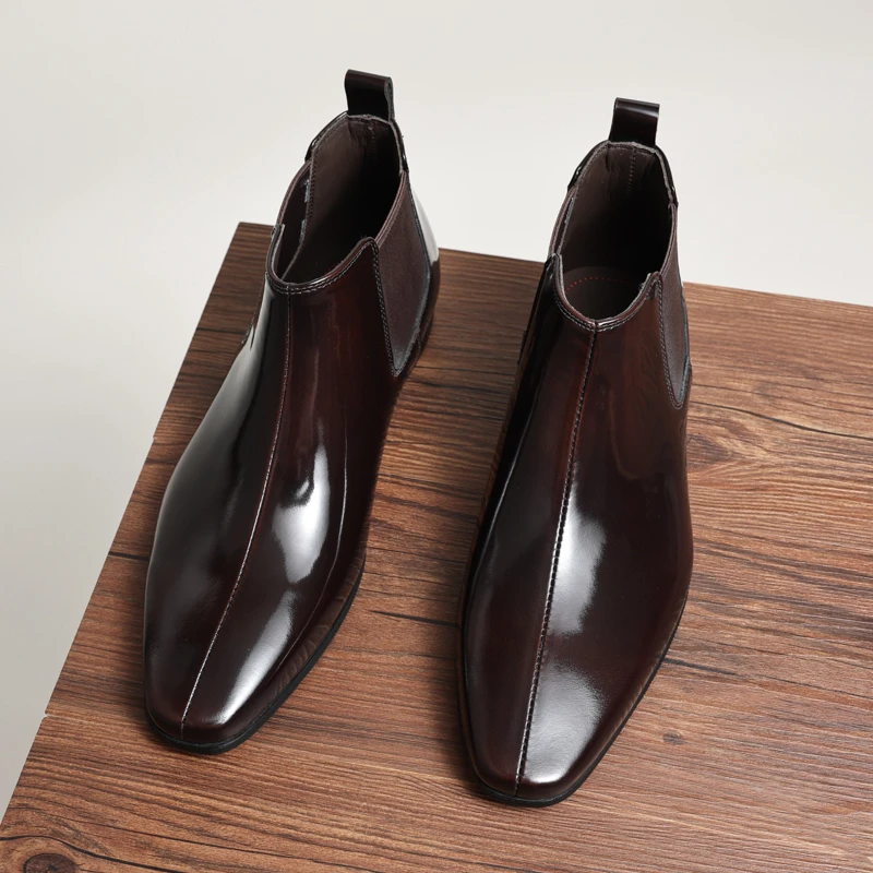 硬货！牛皮内里！切尔西靴男靴子马丁短靴英伦中帮真皮靴高帮男鞋