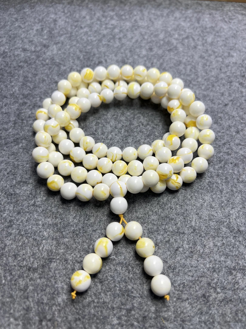 CB-金瓷白108珠尺寸卡10M手链精品无暇百搭项链手链