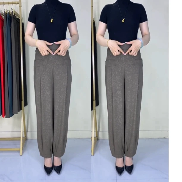 2024夏季新款哈伦裤时尚气质百搭显瘦弹力休闲裤裤子