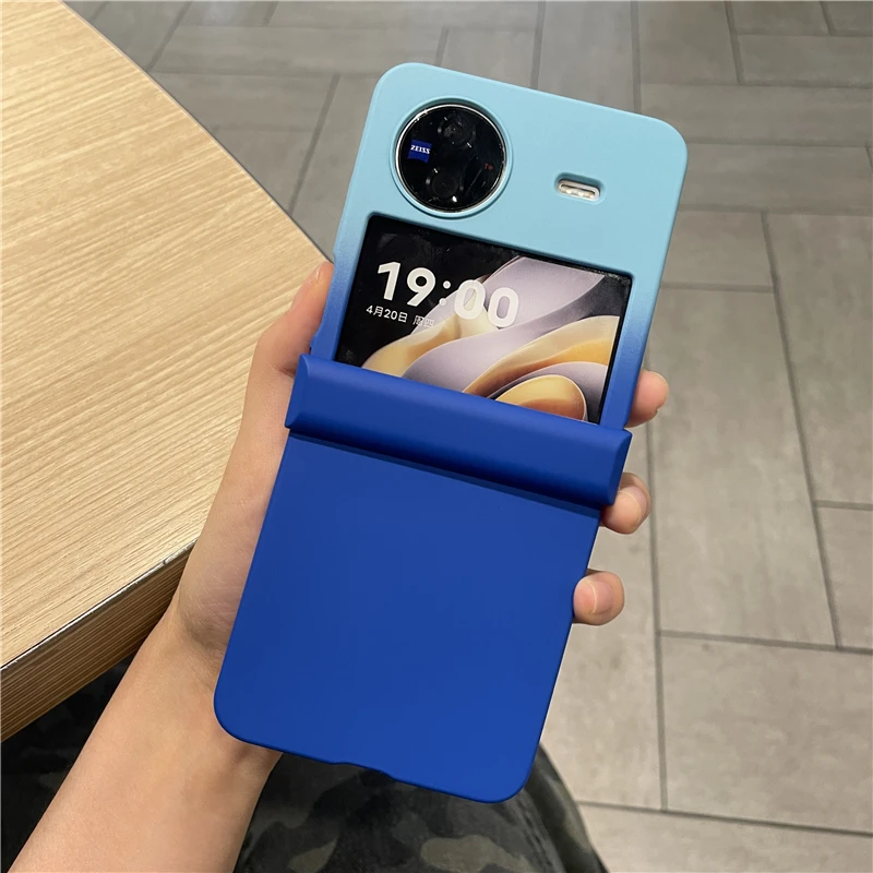 适用于vivoxflip手机壳渐变磨砂VIVOXFlip保护壳防摔折叠全包铰链