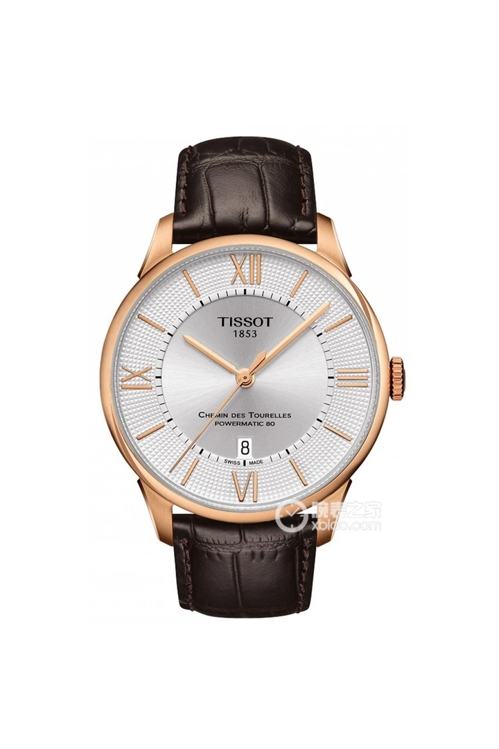 95新 Tissot/天梭 名奢/天梭杜鲁尔皮带镀金白盘/表径42
