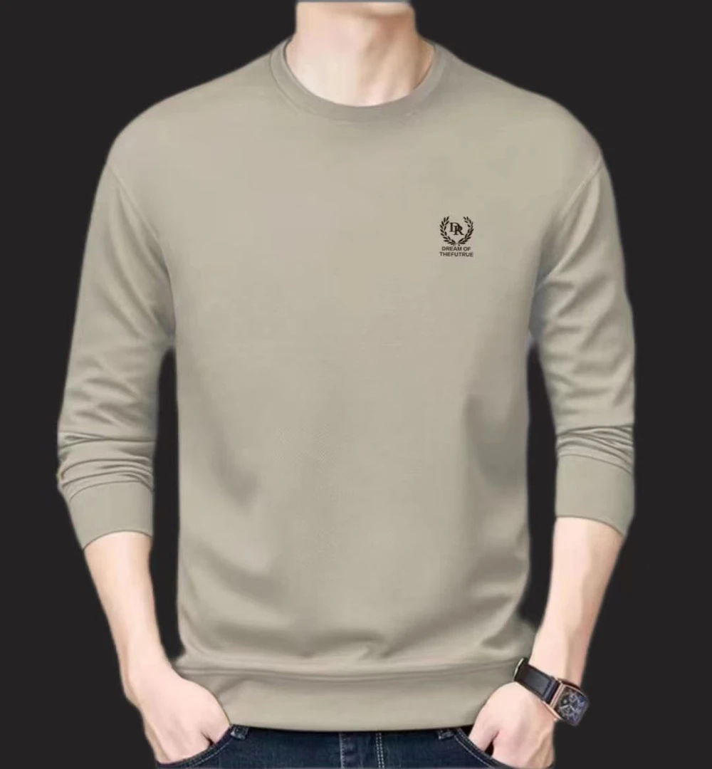 秋冬新款男士圆领休闲长袖舒适百搭简约时尚男款卫衣【麦DR穗】