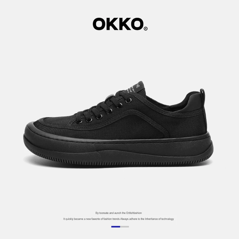 「现货款」OKKO设计舒适商务经典黑色休闲鞋8646