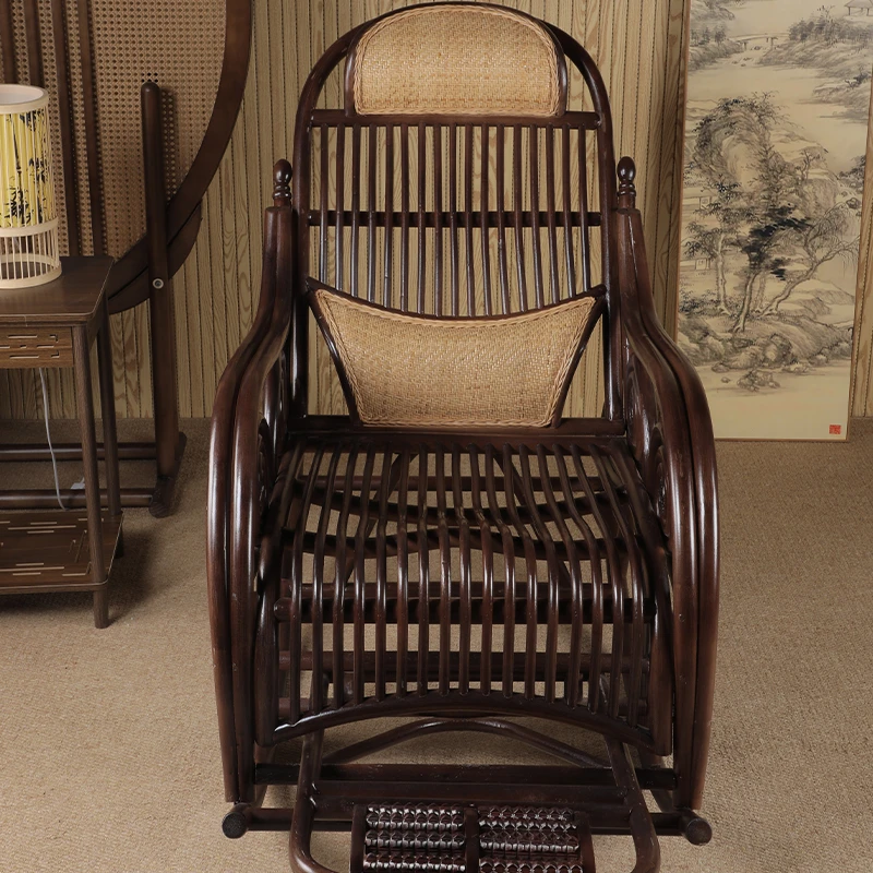 天然真藤纯手工藤条摇摇椅藤椅躺椅户外阳台客厅休闲老人午睡藤椅