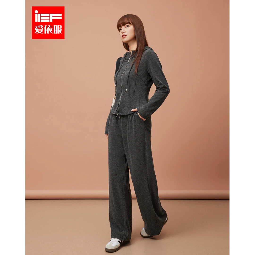 IEF/爱依服时尚套装2025秋冬新款韩版时尚休闲运动风显瘦上下套裤
