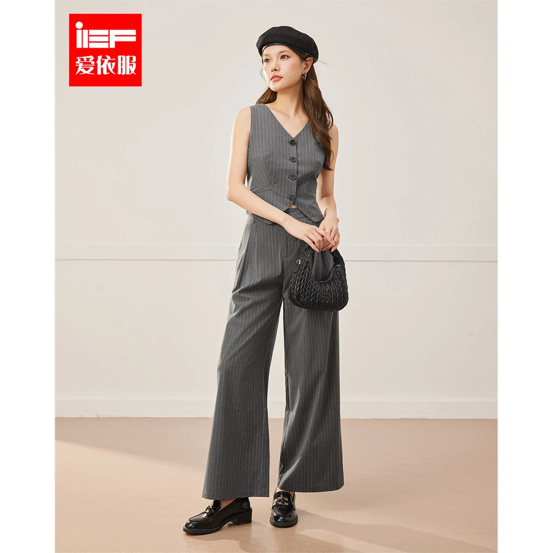 IEF/爱依服2025夏季新款时尚韩版通勤职业风百搭休闲显瘦上下套裤